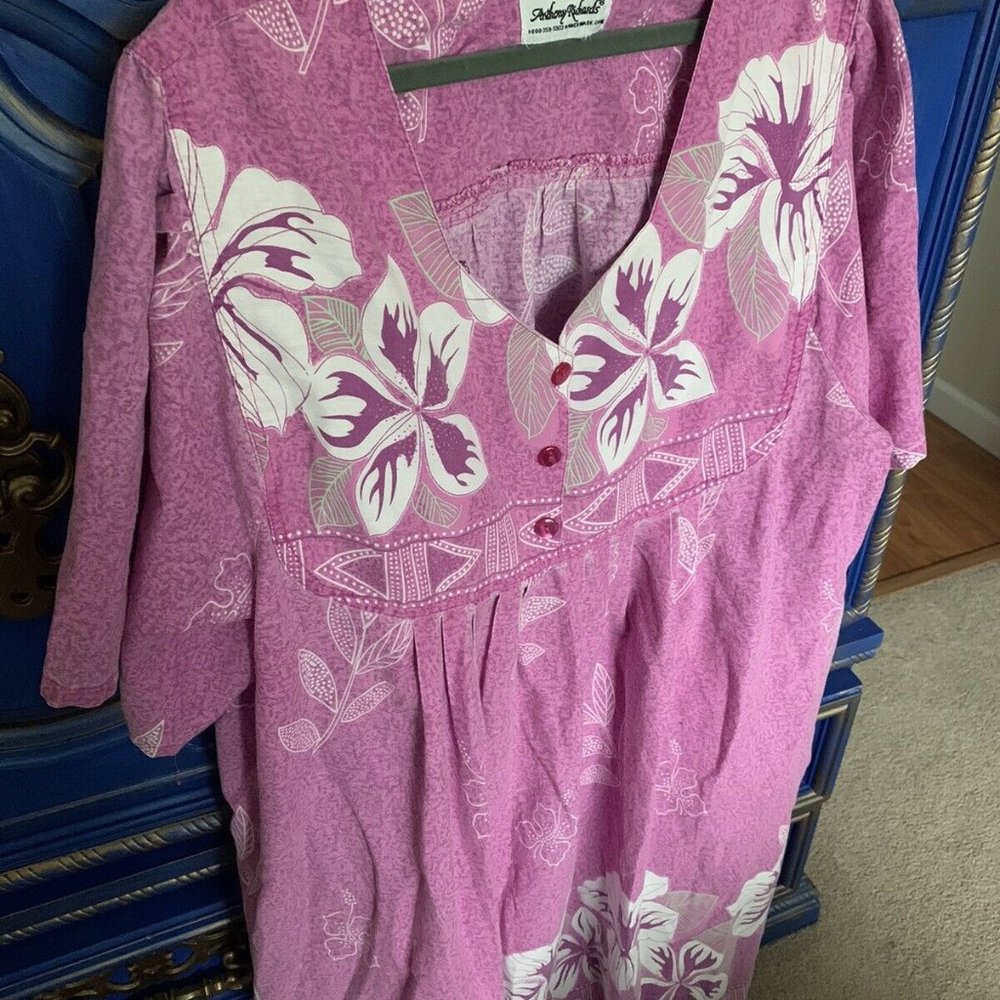 Vintage Anthony Richards Housedress Cotton Mumu XL